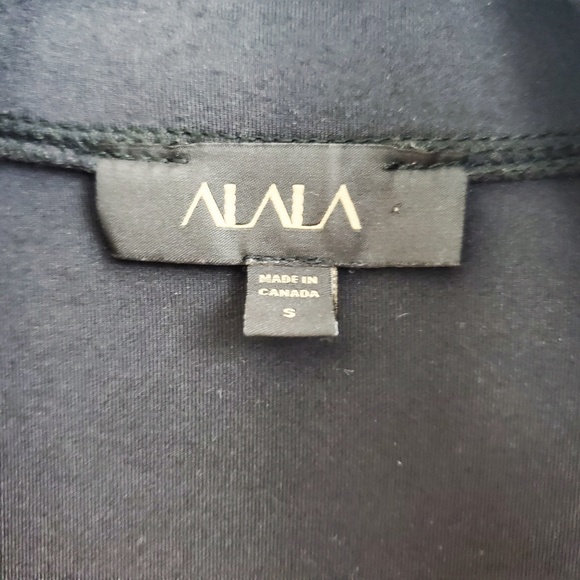 ALALA Black Draped Front Mesh Sleeve Jacket EUC - Picture 5 of 6